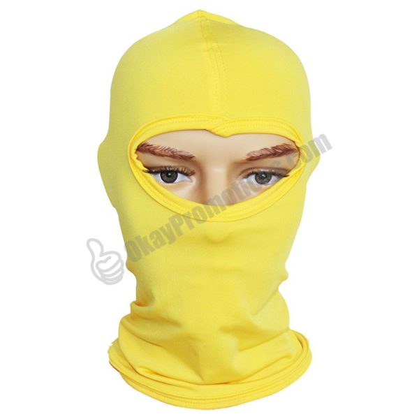 Yellow Promotional Personalized Logo Wrapped Advertising Masks Marketing Giveaways Masquerade Party Masks Promos